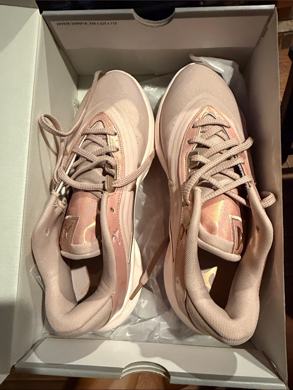 Nike A’One Women's Pink Sneakers with Gold Swoosh - Picture 4 of 4